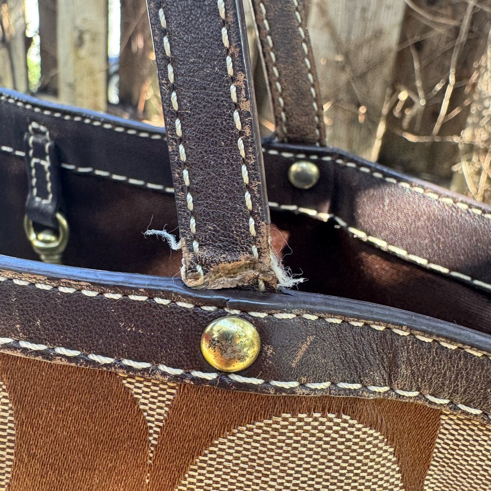 Coach Brown Signature Tote - Picture 5 of 11
